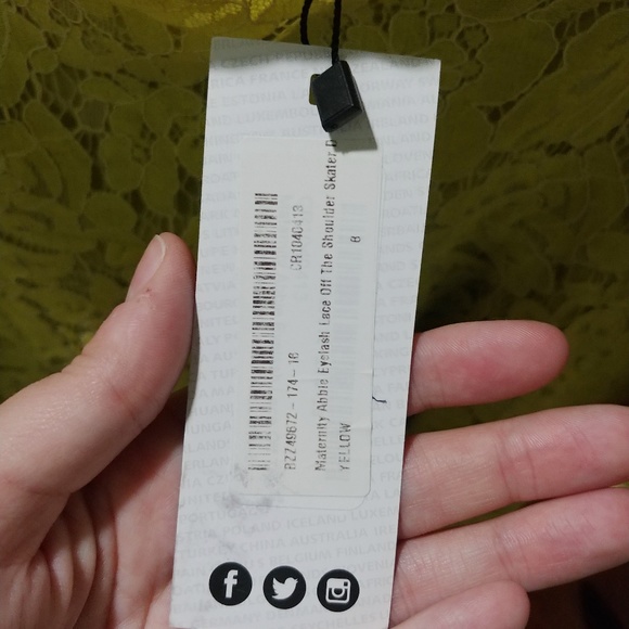 Boohoo Maternity Eyelet Lace Skater Dress NWT - Picture 5 of 7